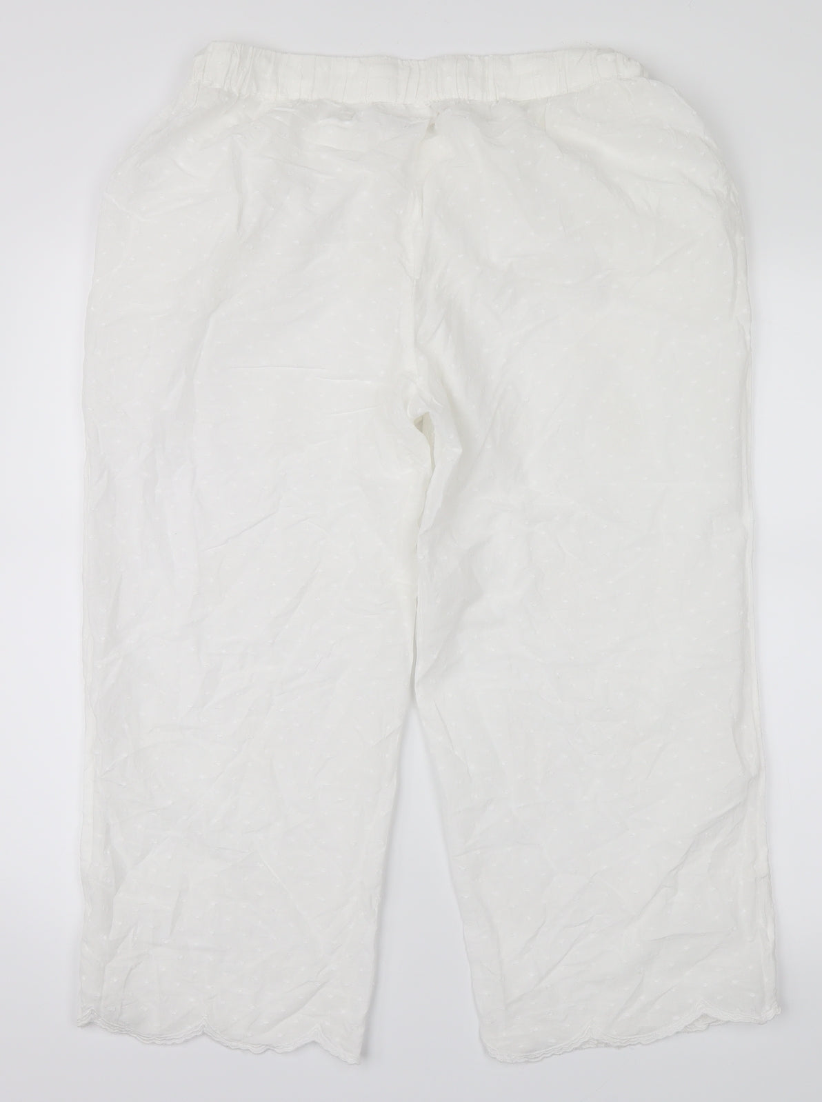 George Womens White   Cropped Trousers Size 14