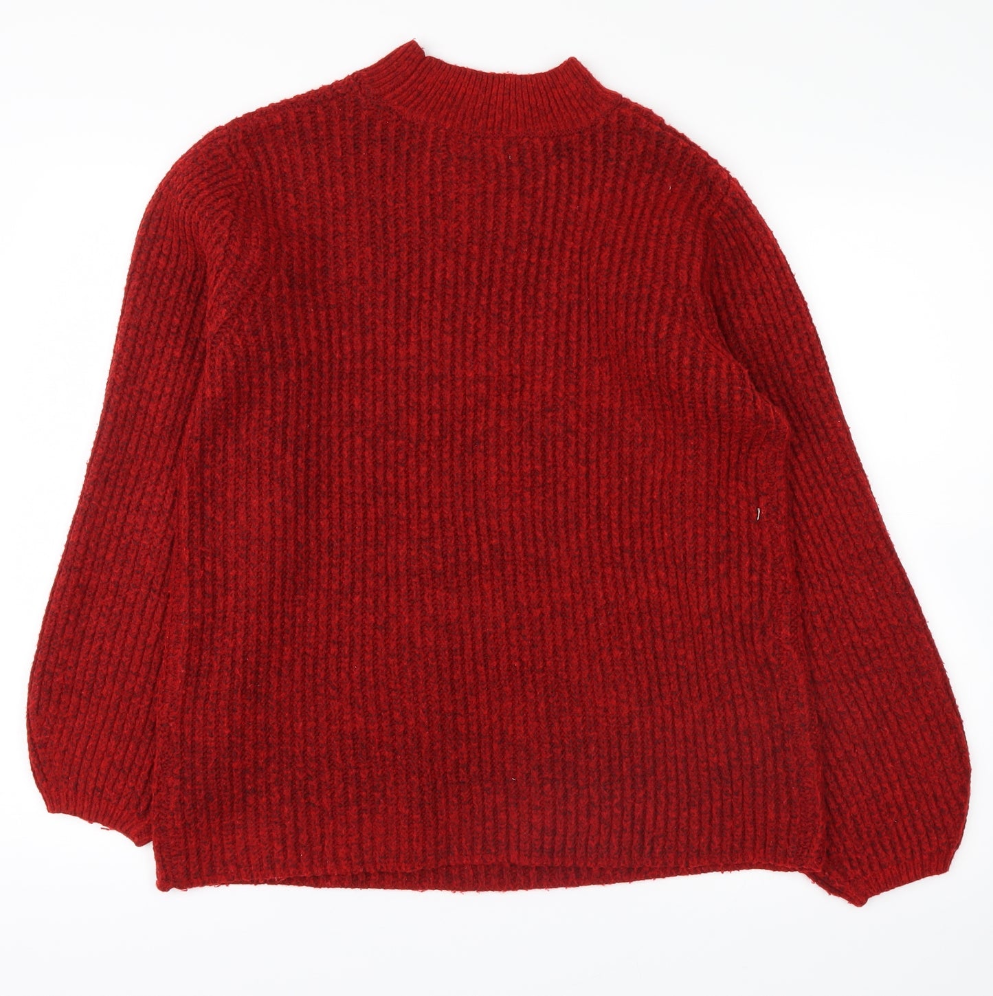 Papaya Womens Red Geometric  Pullover Jumper Size L