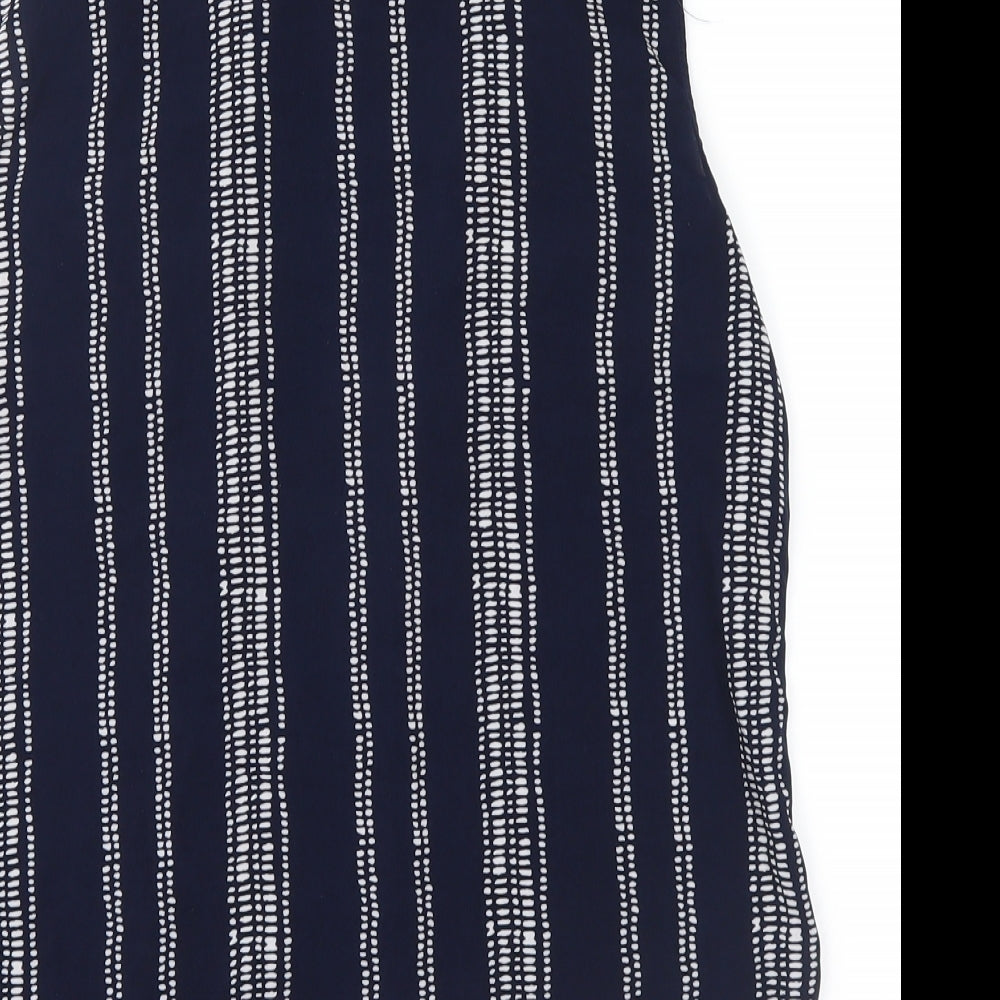 Papaya Womens Blue Striped  Basic Tank Size 12