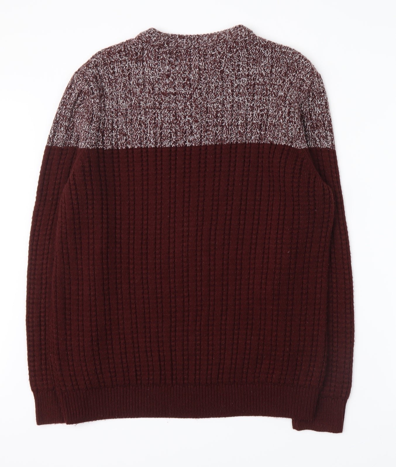 George Mens Red Striped  Pullover Jumper Size M