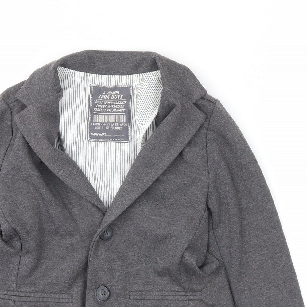 zara boys Boys Grey   Jacket Blazer Size 4-5 Years