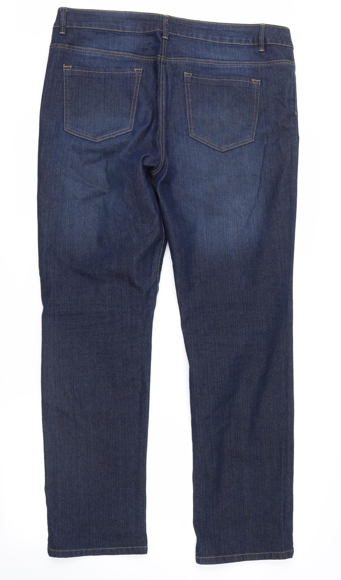 George Mens Blue  Denim Straight Jeans Size 16