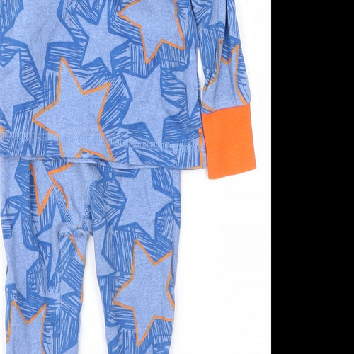George Boys Blue Polka Dot  Babydoll Pyjama Set Size 12-18 Months  - stars