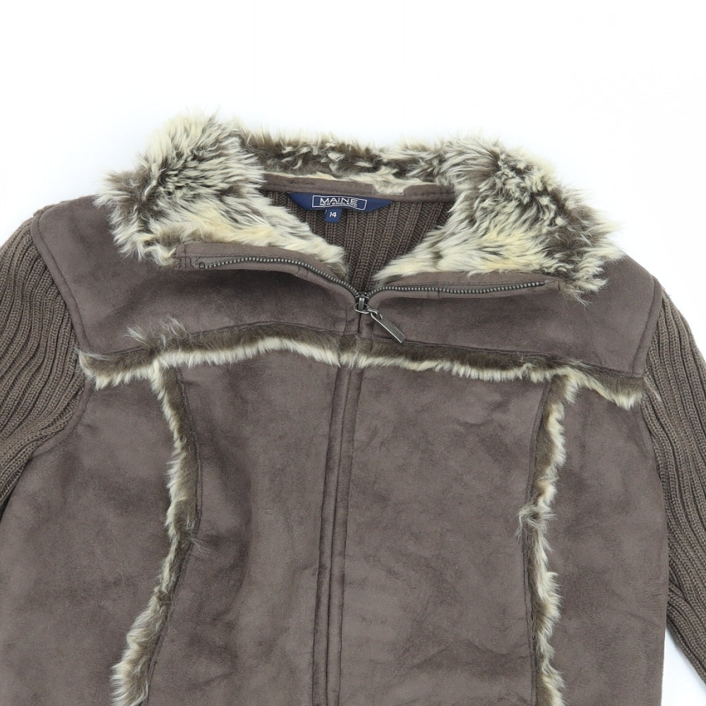 Maine Womens Brown   Jacket  Size 14