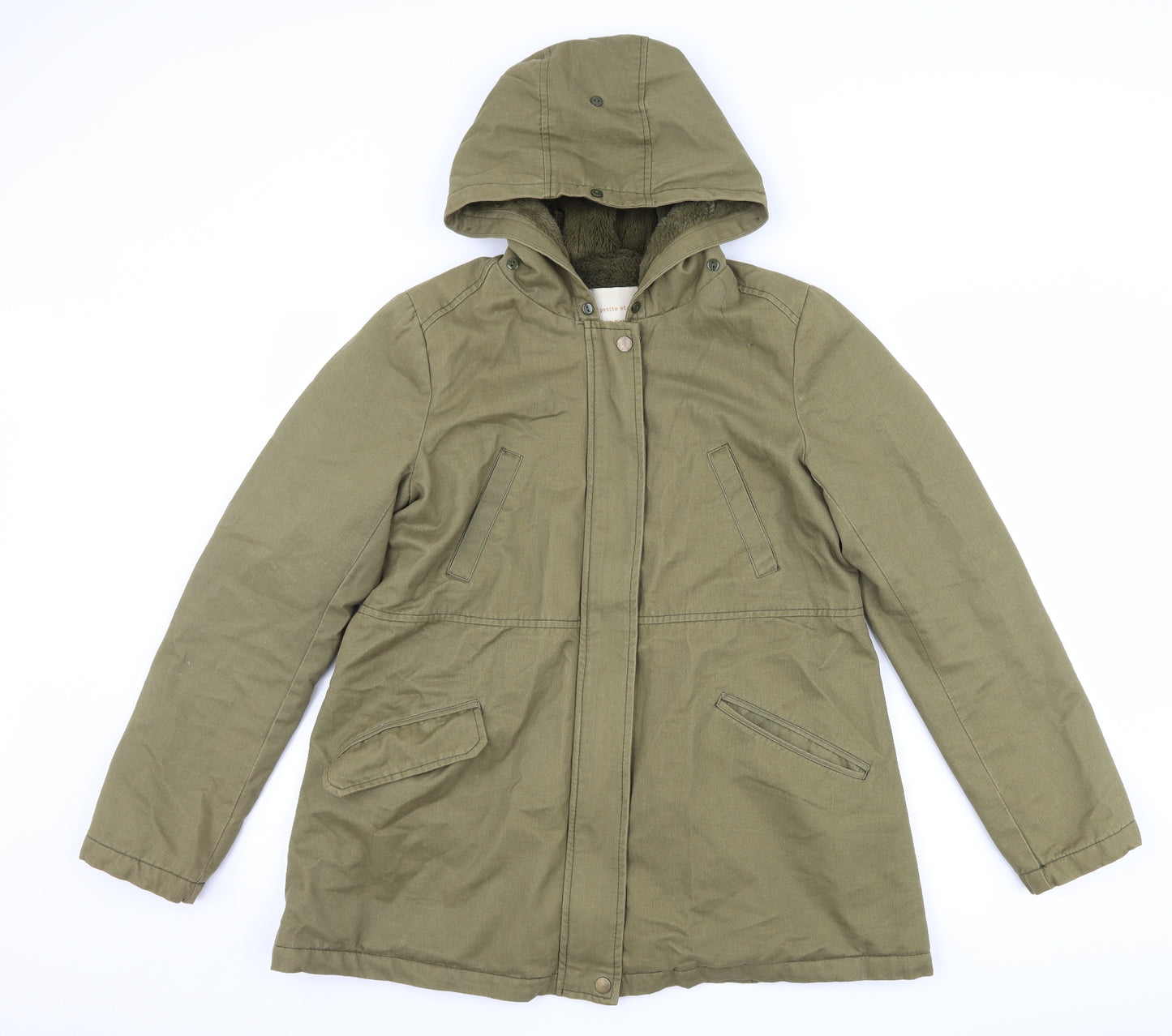 Le p'tite etile Womens Green   Overcoat Coat Size M