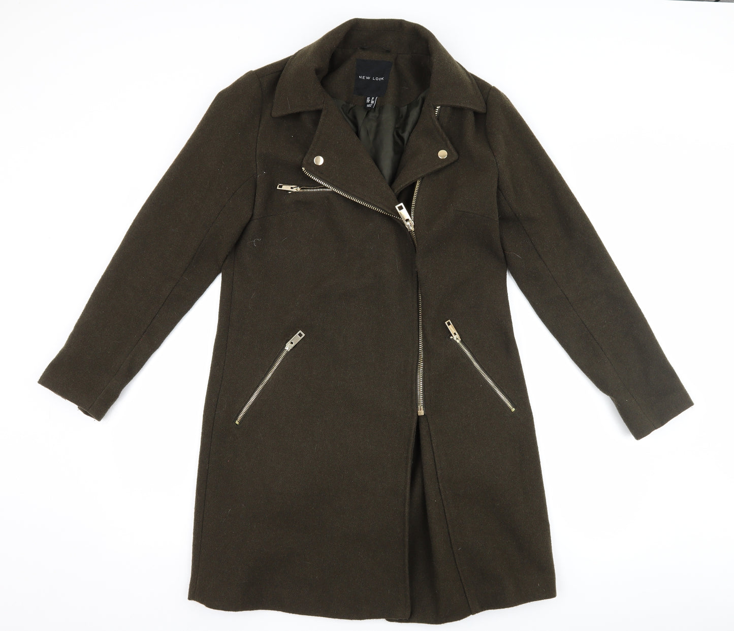 New Look Womens Brown   Overcoat Coat Size 10