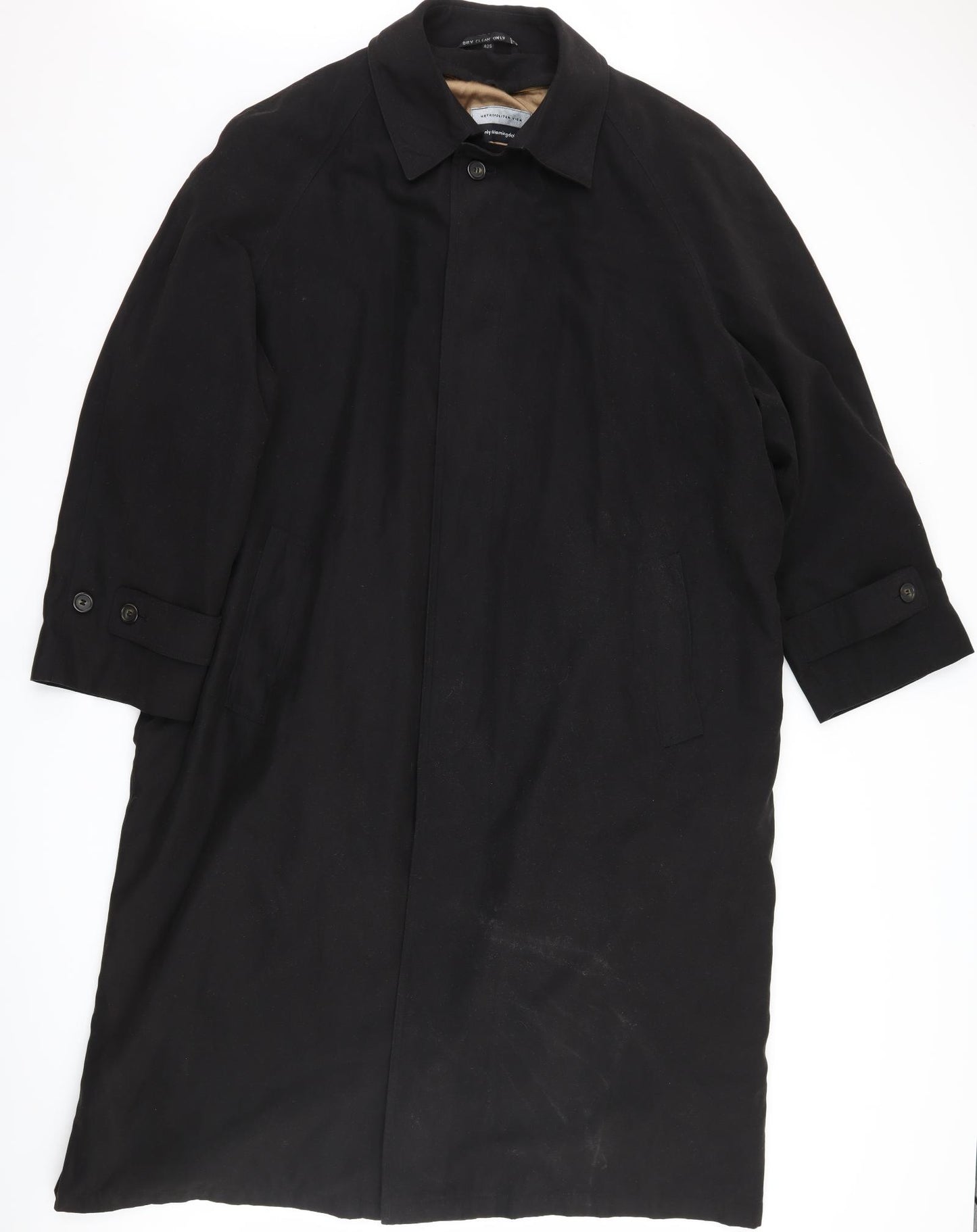 Bloomingdale's Mens Black   Overcoat Coat Size L