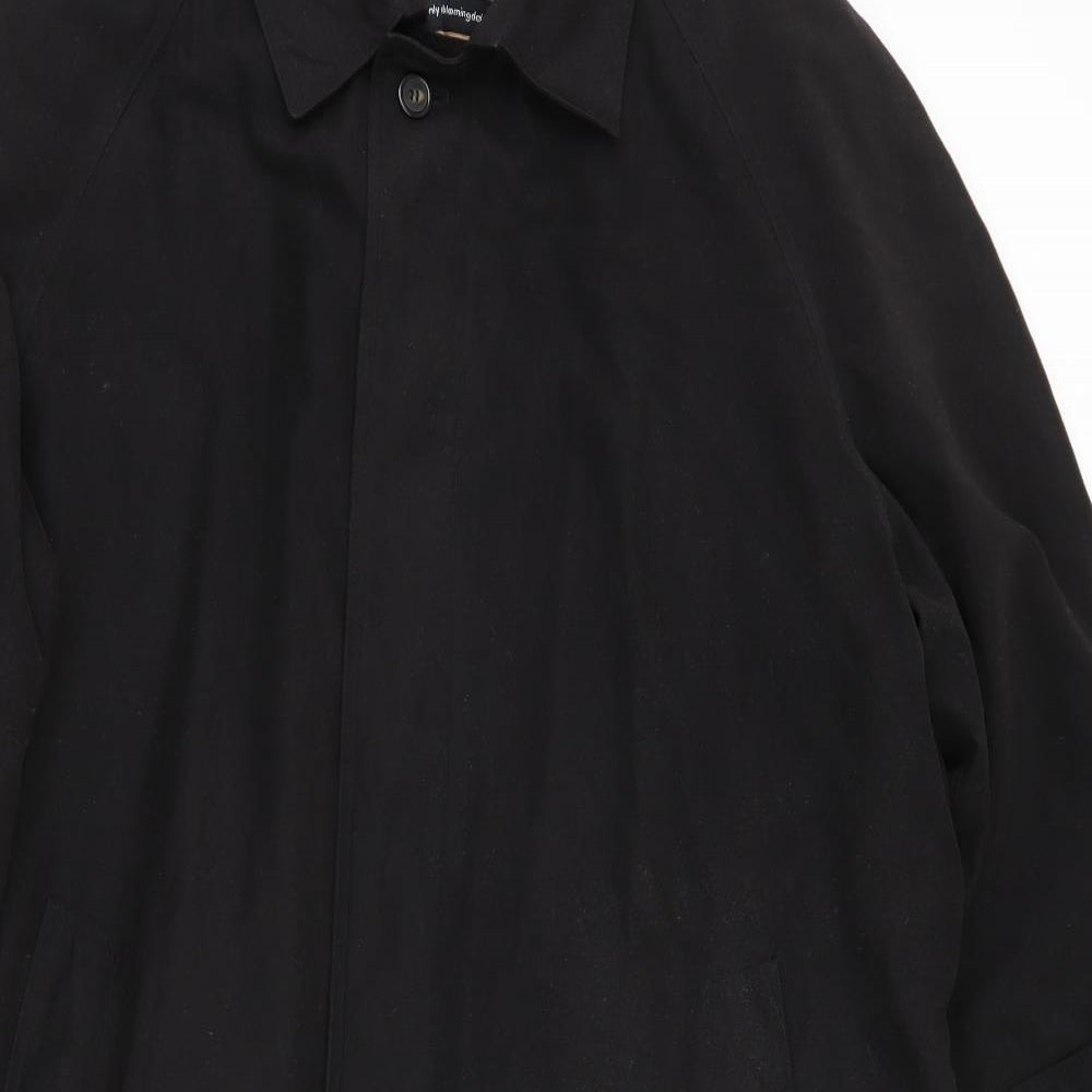 Bloomingdale's Mens Black   Overcoat Coat Size L