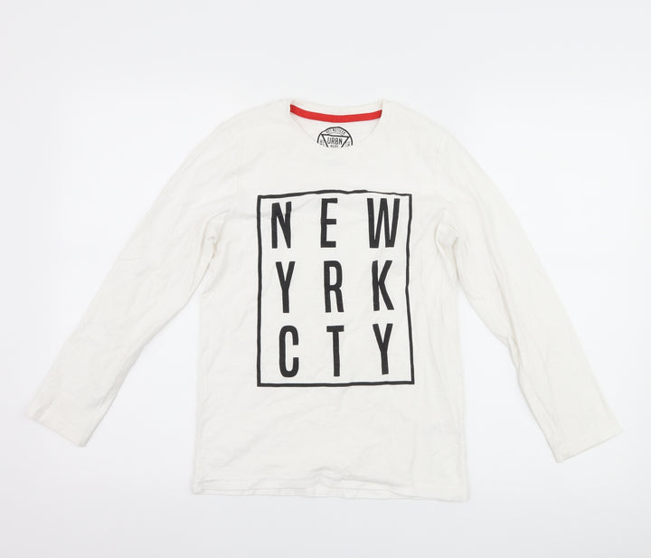 Matalan Boys White   Basic T-Shirt Size 10 Years  - New york