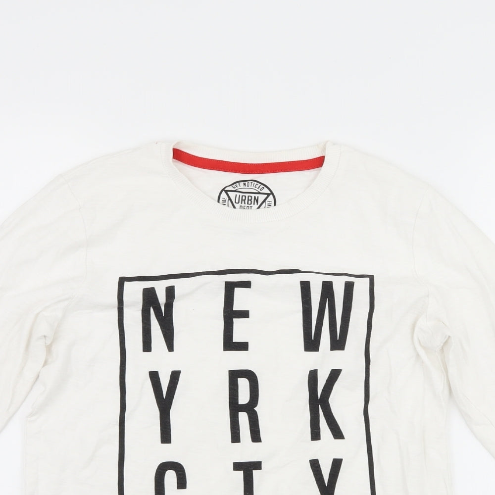 Matalan Boys White   Basic T-Shirt Size 10 Years  - New york