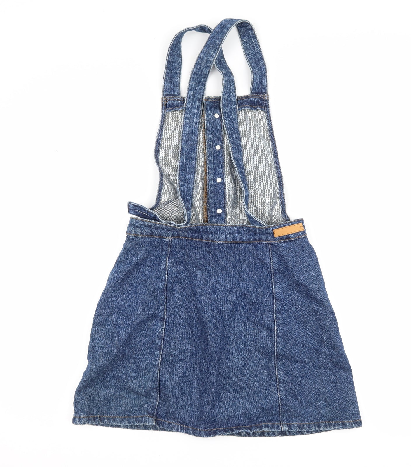 Zara Womens Blue  Denim Pinafore/Dungaree Dress  Size S