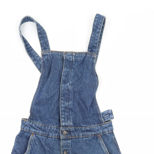 Zara Womens Blue  Denim Pinafore/Dungaree Dress  Size S