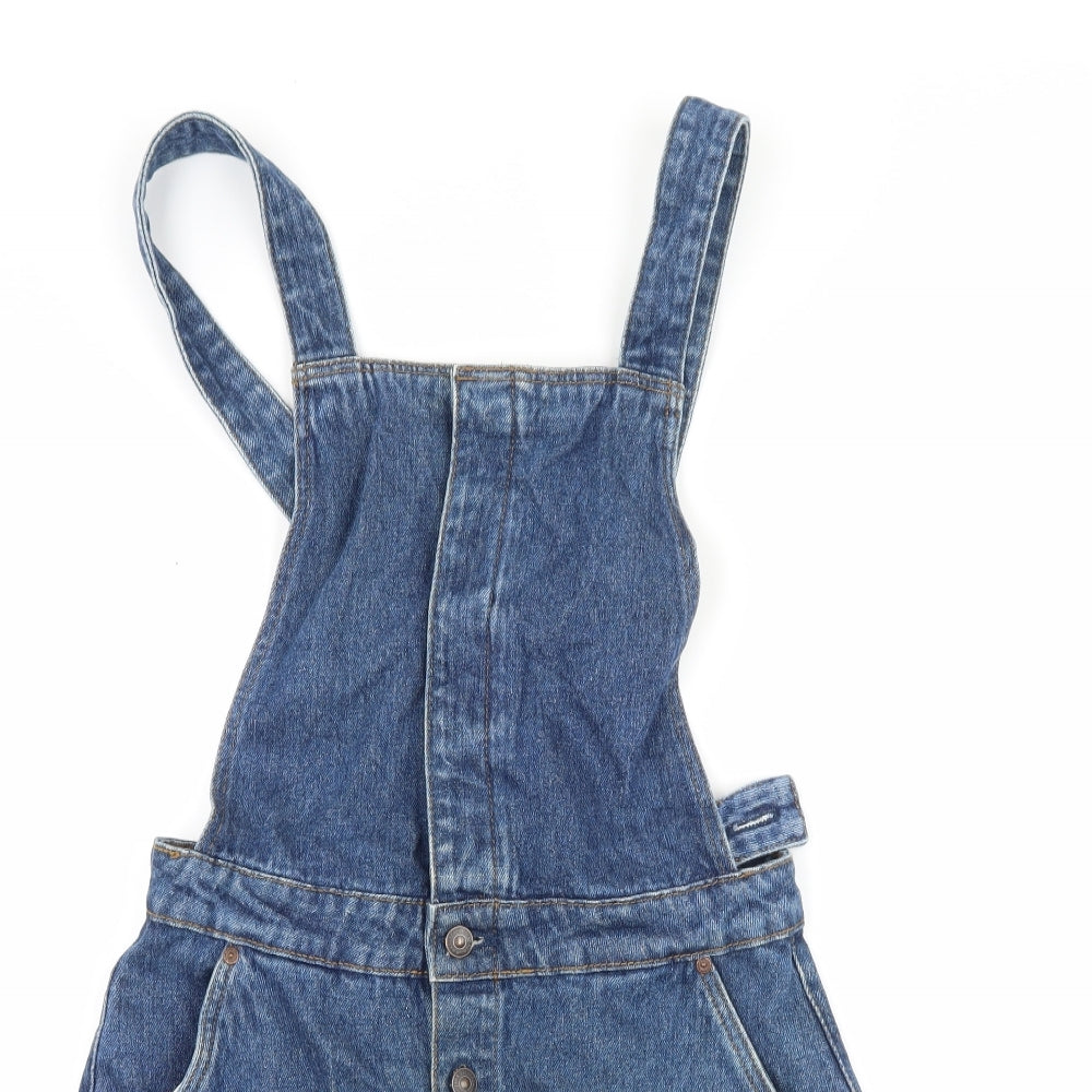 Zara Womens Blue  Denim Pinafore/Dungaree Dress  Size S
