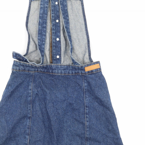 Zara Womens Blue  Denim Pinafore/Dungaree Dress  Size S
