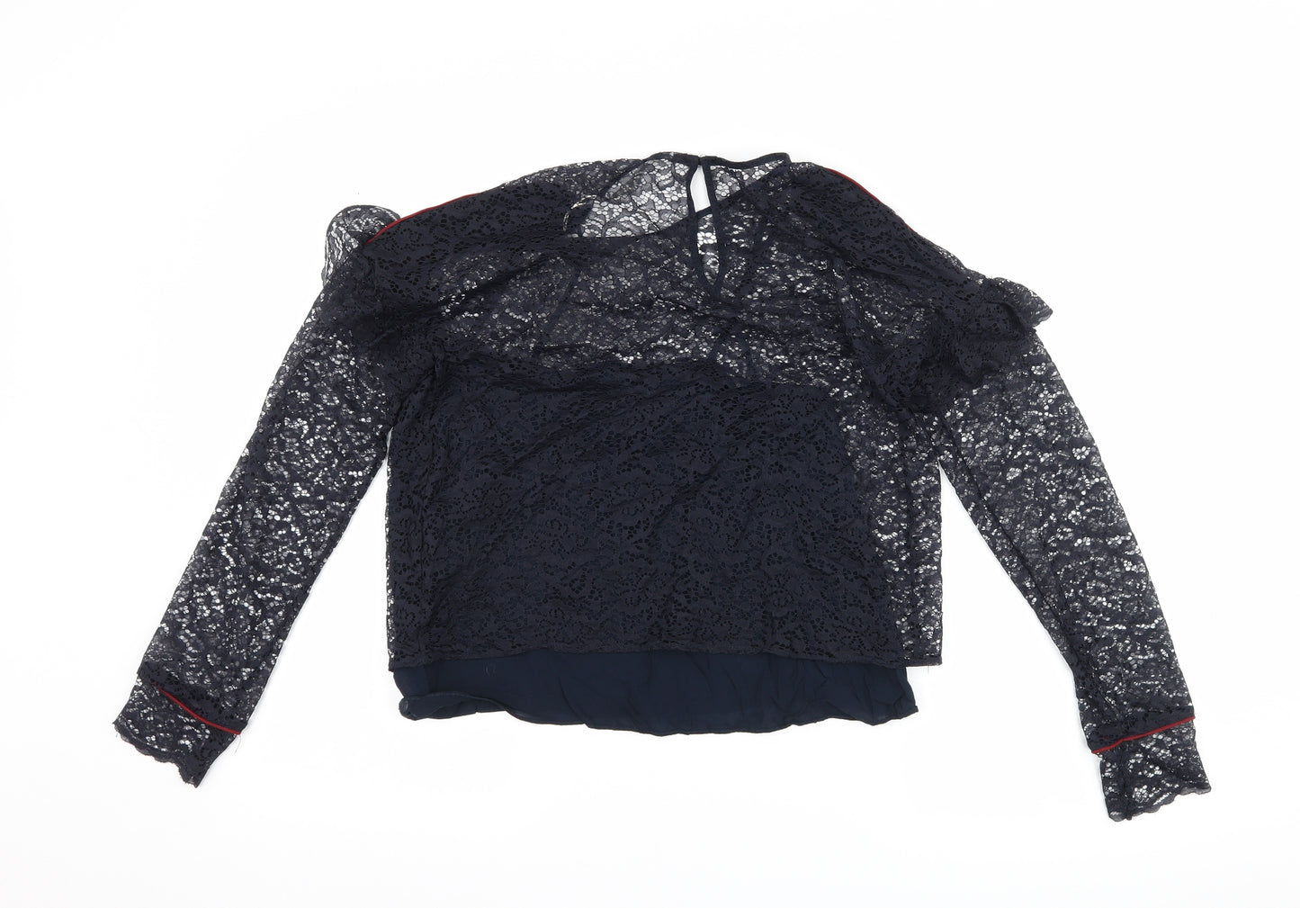 Zara Womens Blue   Basic Blouse Size M  - vest attached