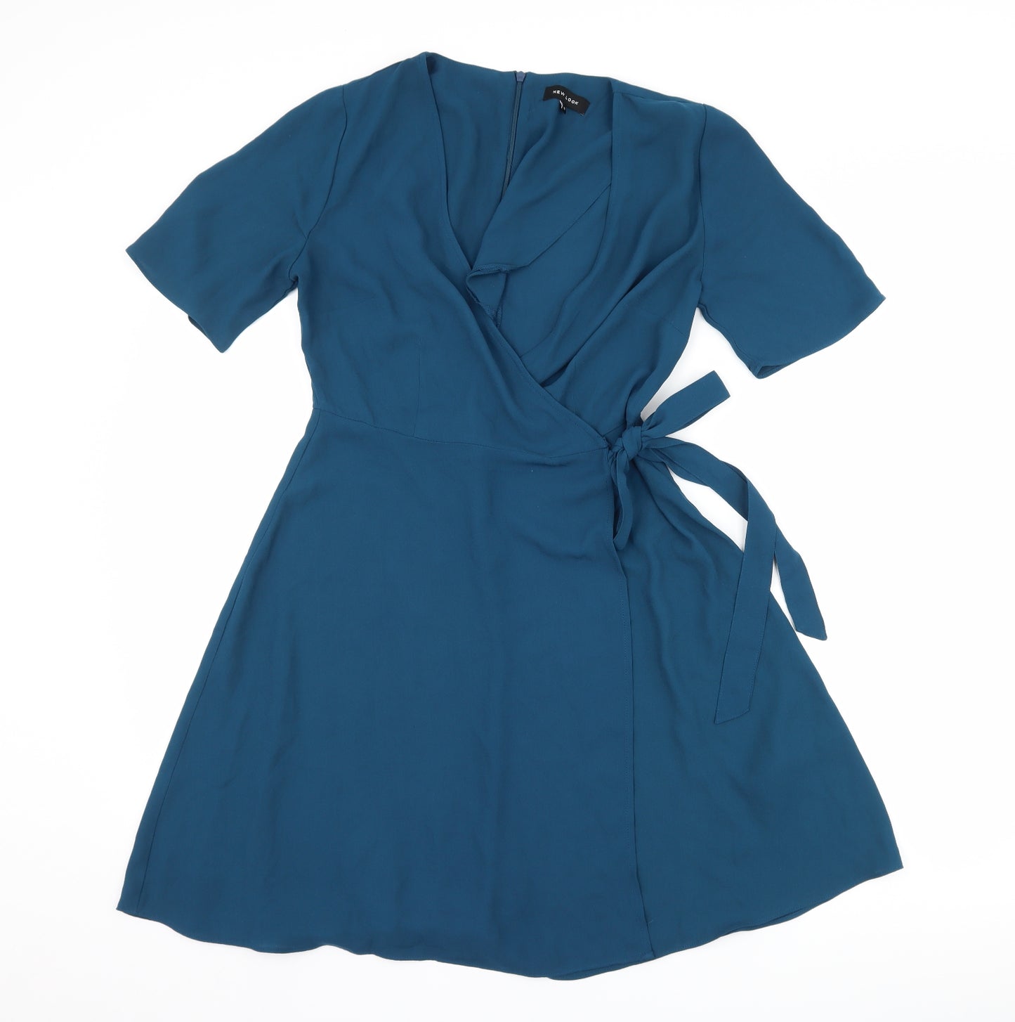 New Look Womens Blue   Wrap Dress  Size 8