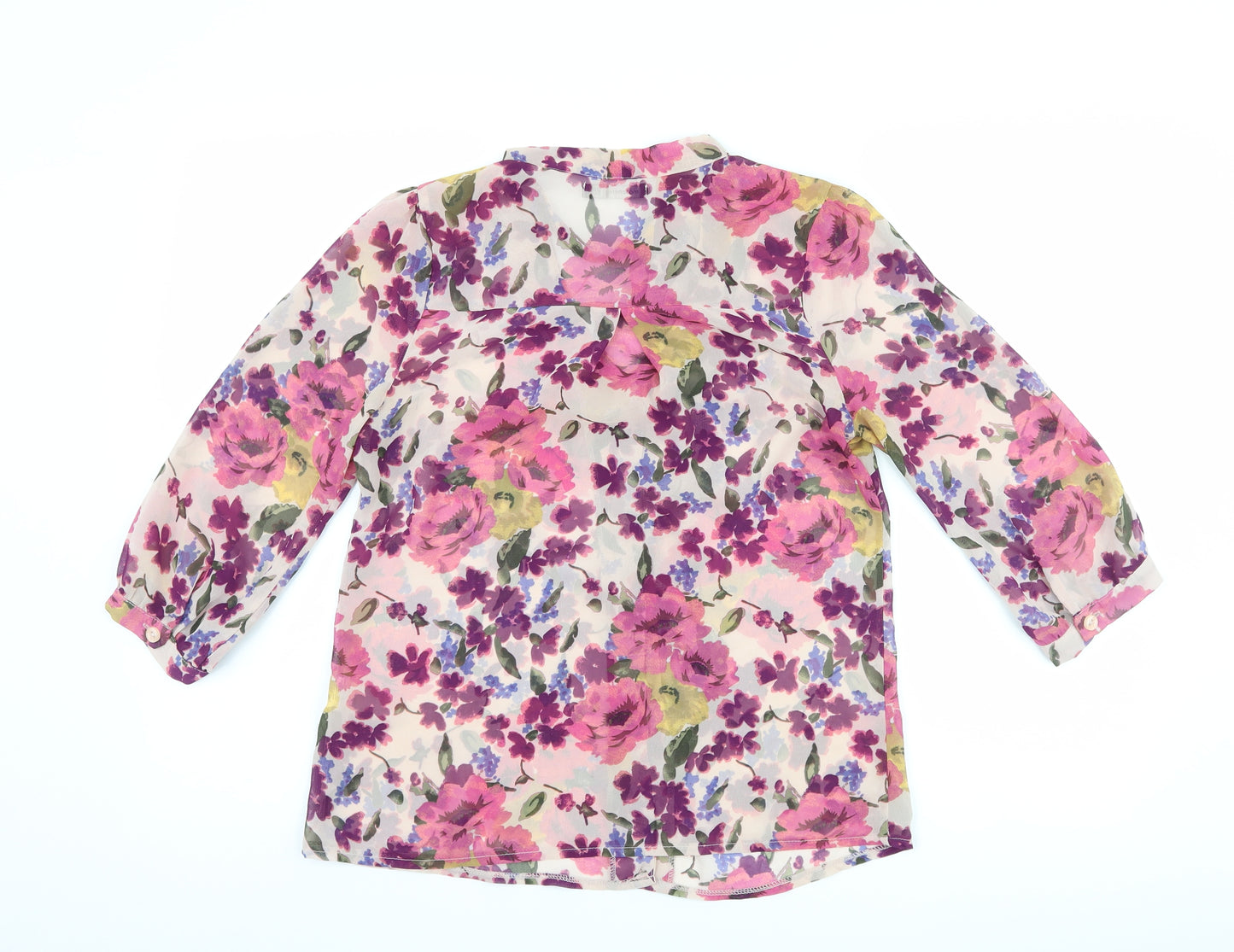 Atmosphere Womens Pink Floral  Basic Blouse Size 10