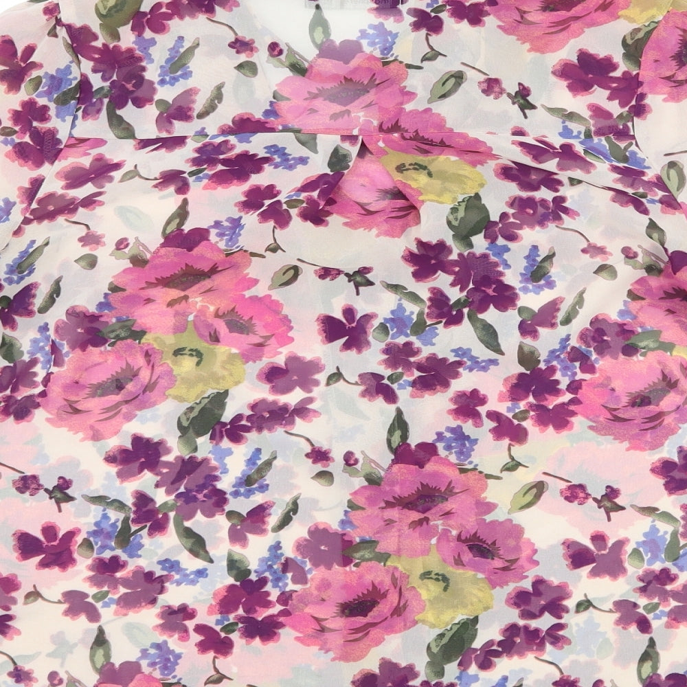 Atmosphere Womens Pink Floral  Basic Blouse Size 10