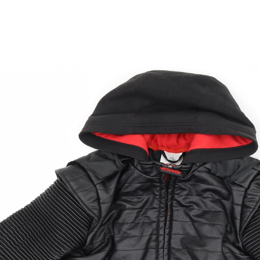 Disney Boys Black   Jacket  Size 4 Years  - star wars cape attached