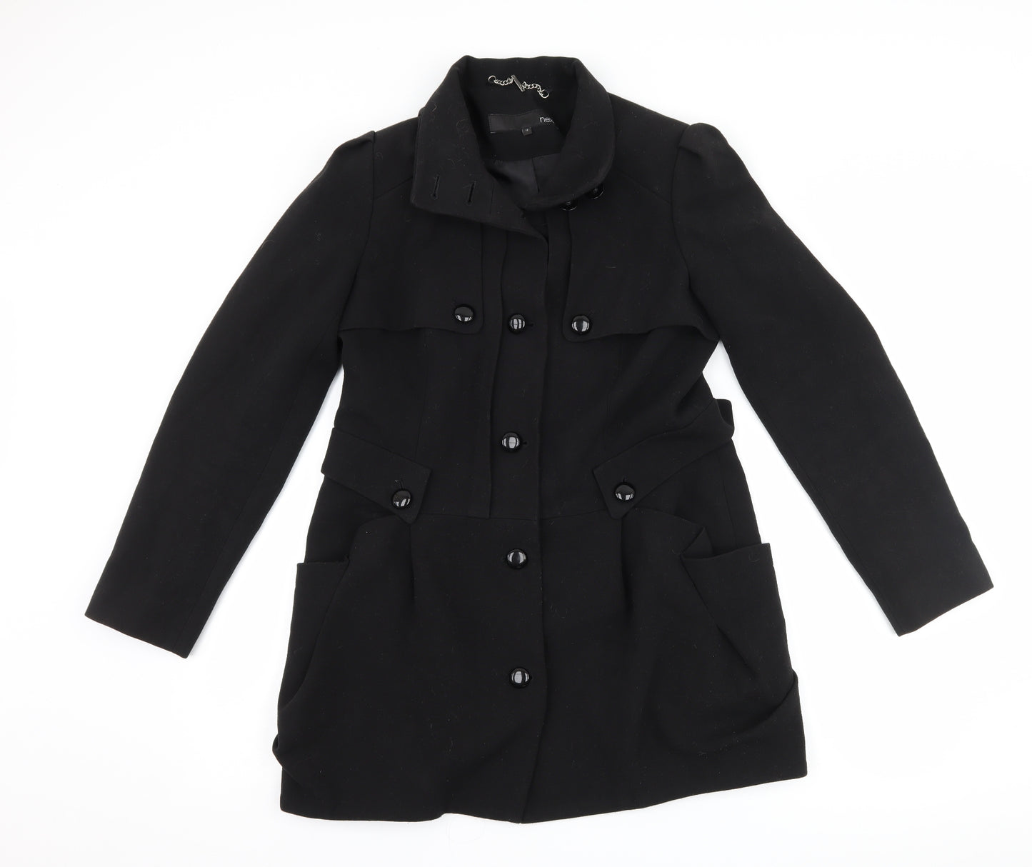 NEXT Womens Black   Overcoat Coat Size 12