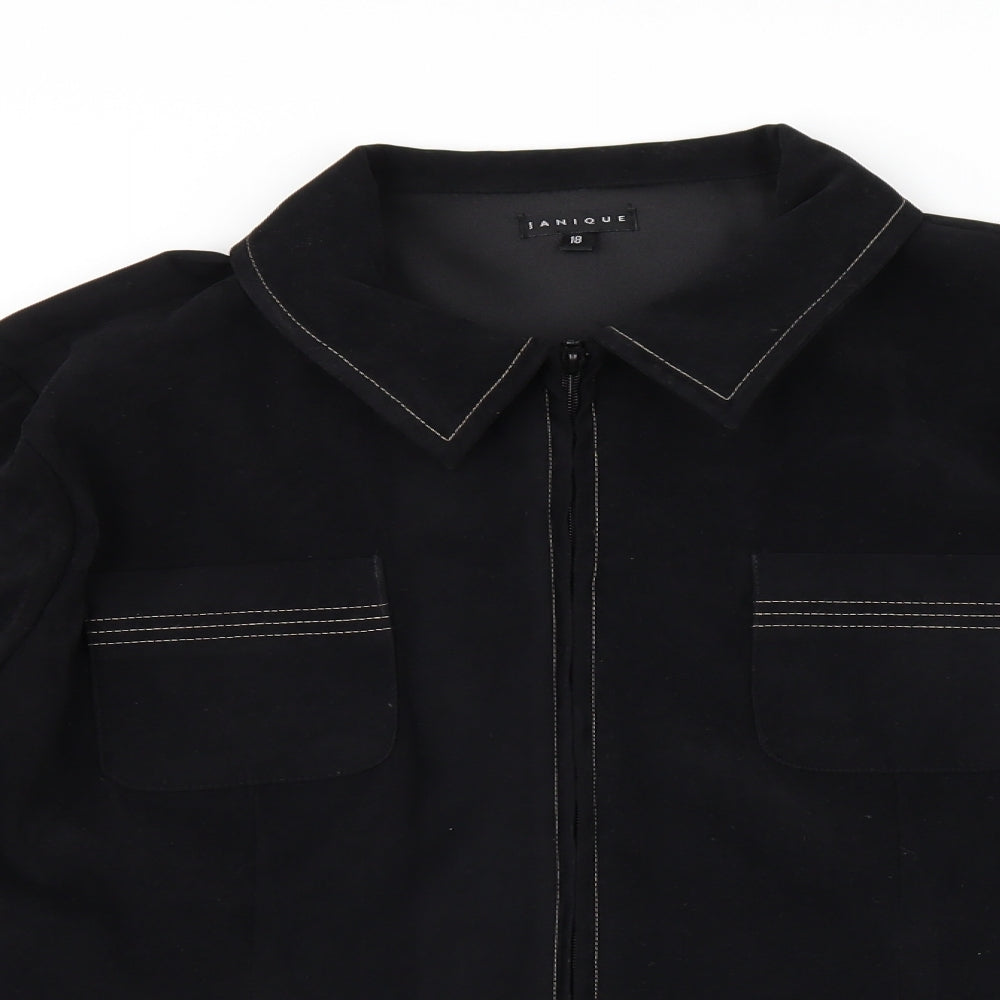 Janique Womens Black   Jacket  Size 18