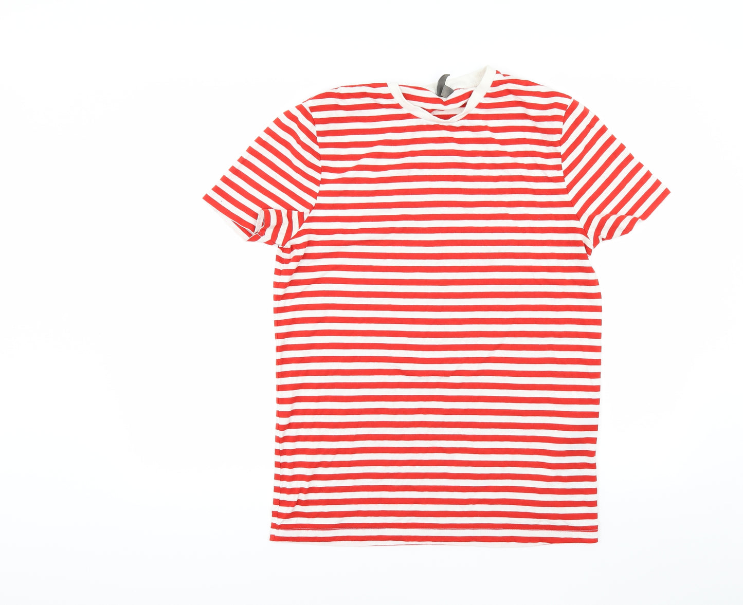 ASOS Mens Red Striped   T-Shirt Size M