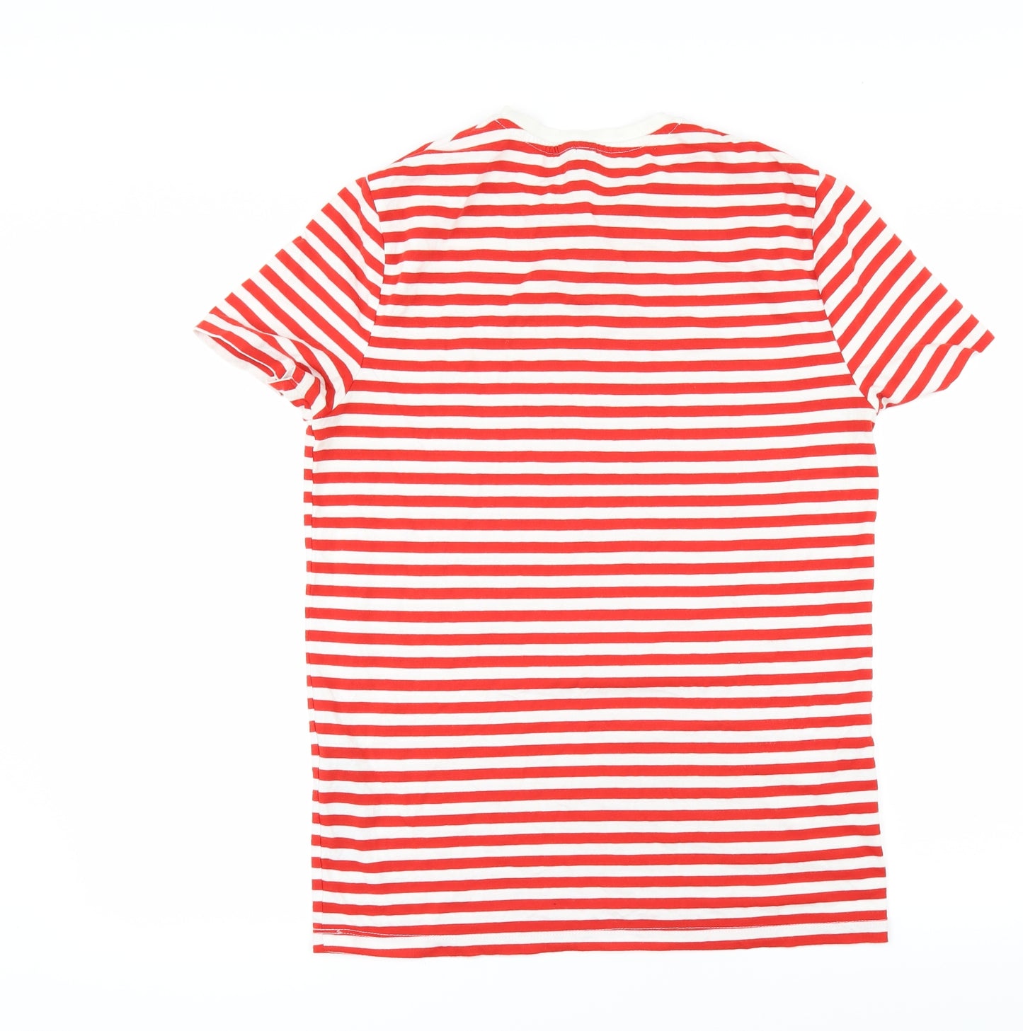 ASOS Mens Red Striped   T-Shirt Size M