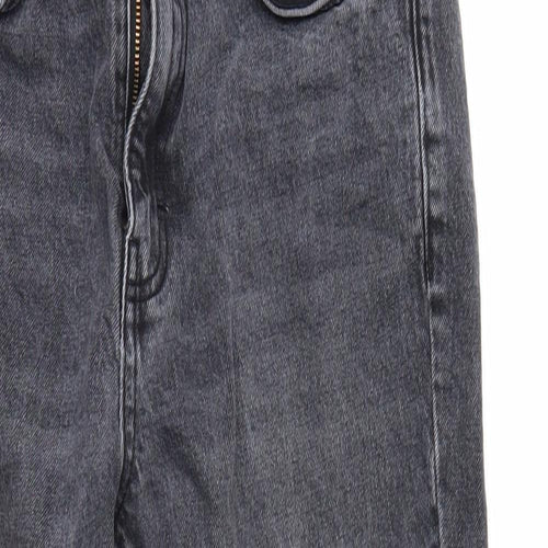 Topshop Womens Grey  Denim Mom Jeans Size 32 in L30 in