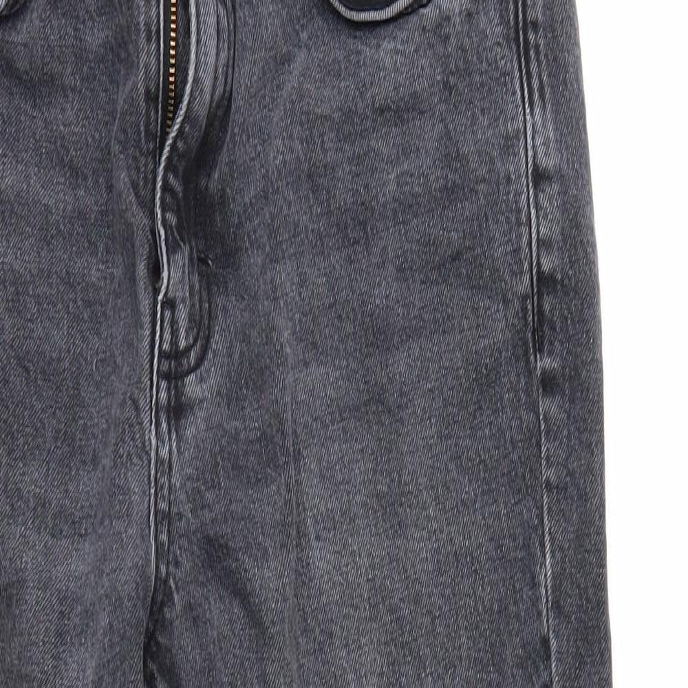 Topshop Womens Grey  Denim Mom Jeans Size 32 in L30 in