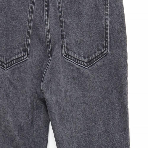 Topshop Womens Grey  Denim Mom Jeans Size 32 in L30 in