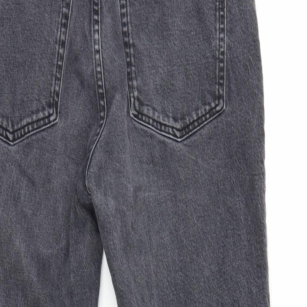Topshop Womens Grey  Denim Mom Jeans Size 32 in L30 in
