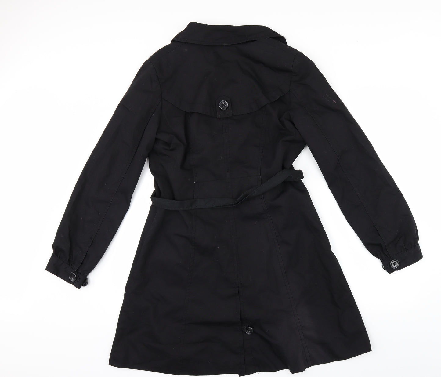 H&M Womens Black   Trench Coat Coat Size 10
