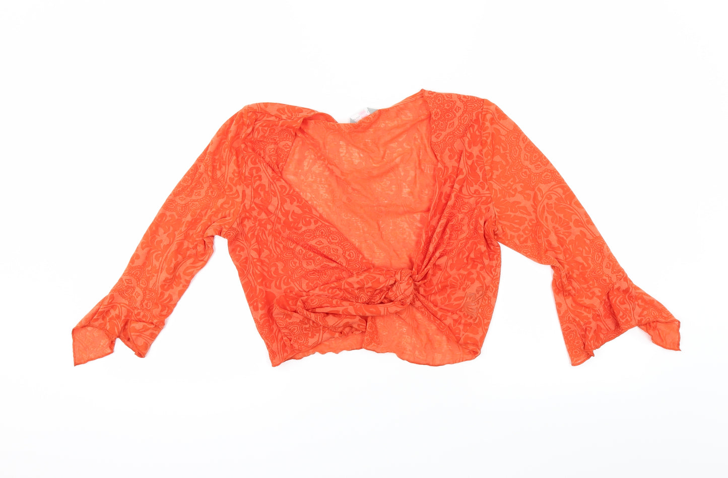 Per Una Womens Orange Floral  Basic T-Shirt Size 12