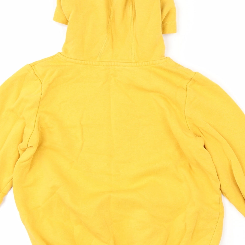 George Girls Yellow Animal Print  Pullover Hoodie Size 10-11 Years  - love heart