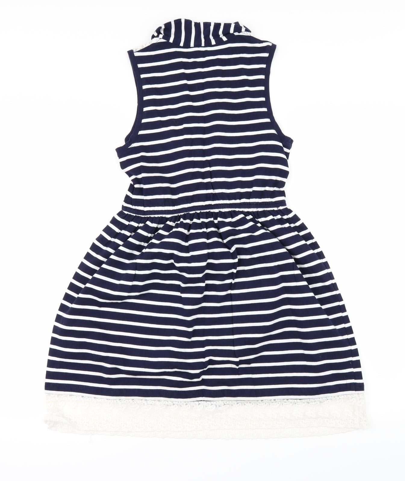 George Girls Blue Spotted  Shirt Dress  Size 10-11 Years