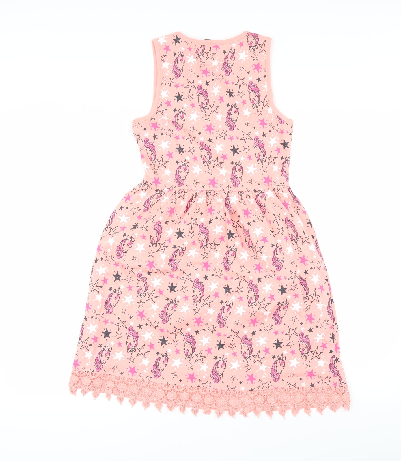 George Girls Pink   Tank Dress  Size 10-11 Years  - Unicorn