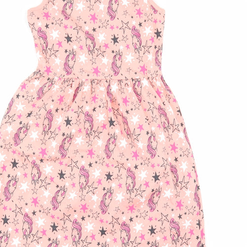 George Girls Pink   Tank Dress  Size 10-11 Years  - Unicorn