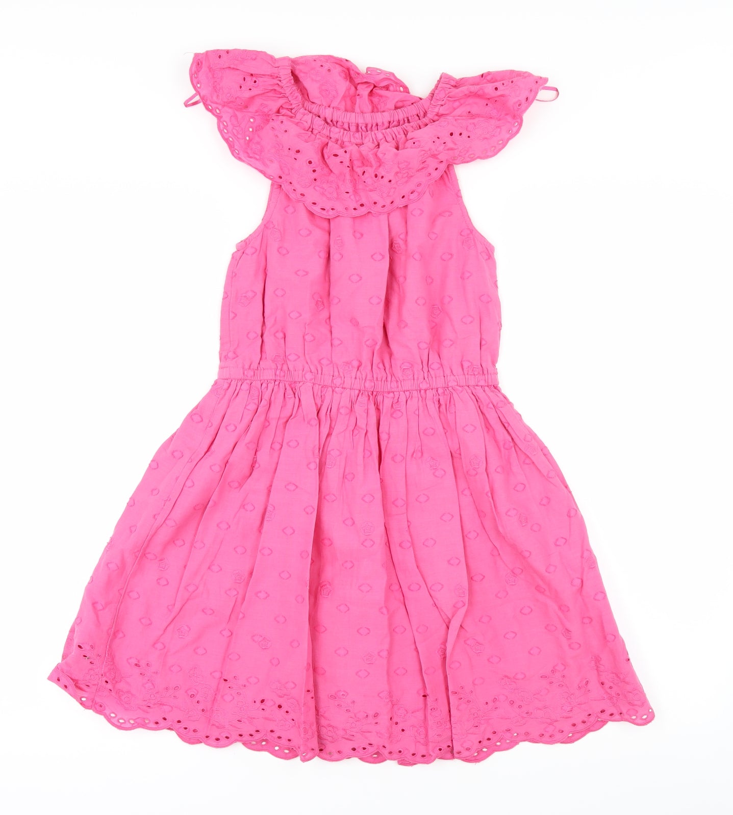 George Girls Pink Polka Dot  A-Line  Size 8-9 Years