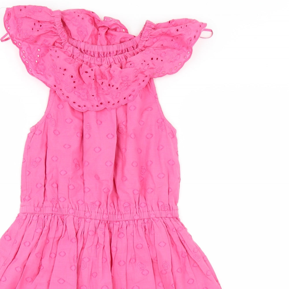 George Girls Pink Polka Dot  A-Line  Size 8-9 Years