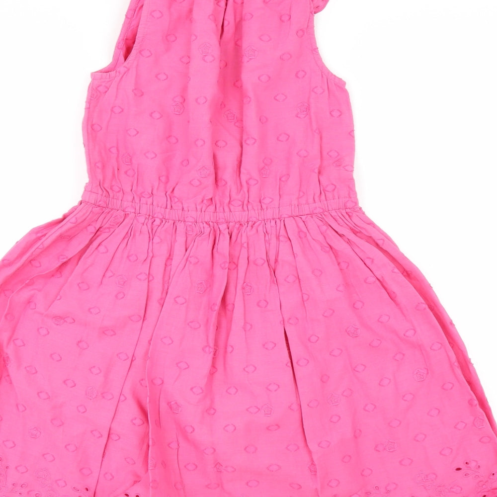 George Girls Pink Polka Dot  A-Line  Size 8-9 Years