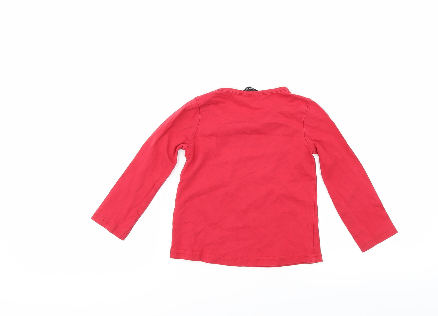 George Girls Red   Basic T-Shirt Size 2-3 Years