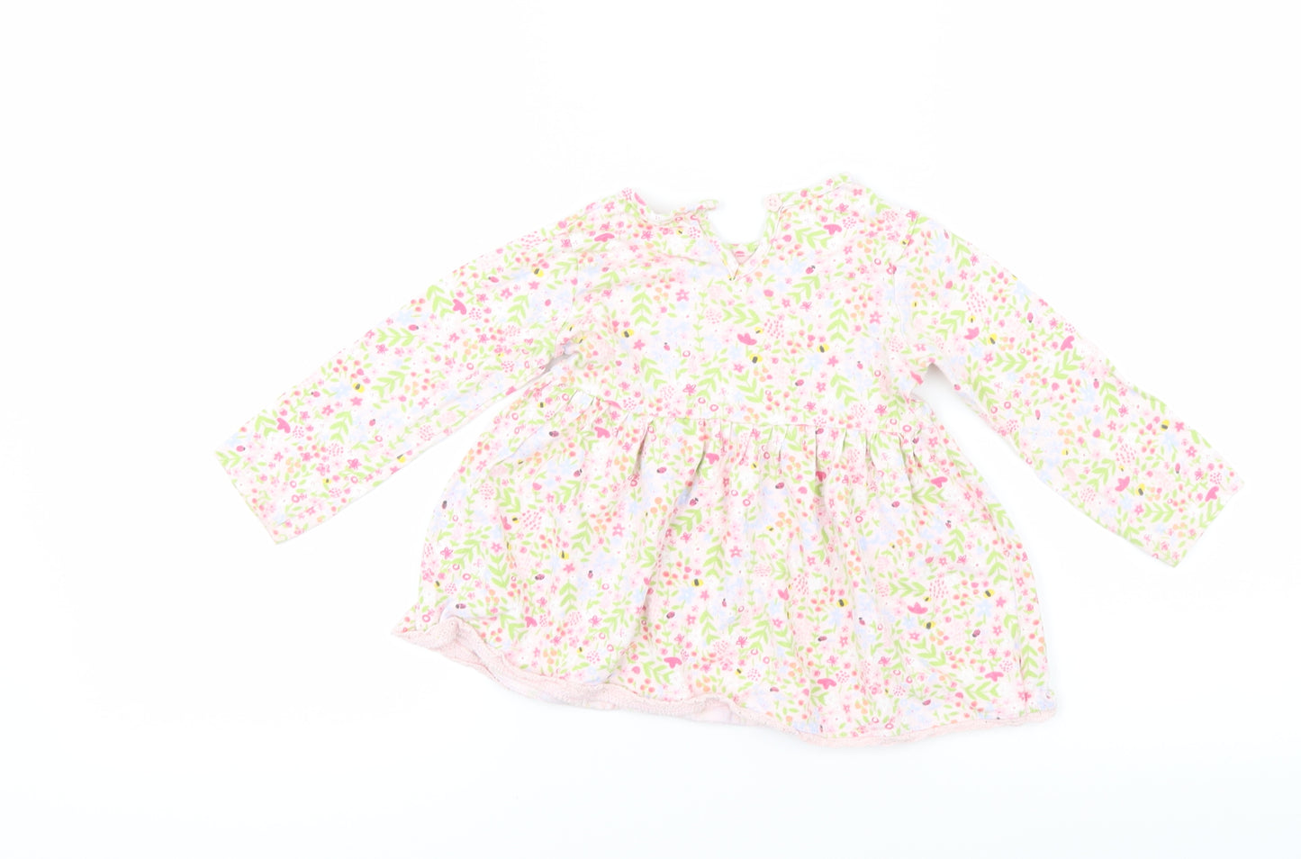 George Girls Pink Floral  A-Line  Size 12-18 Months