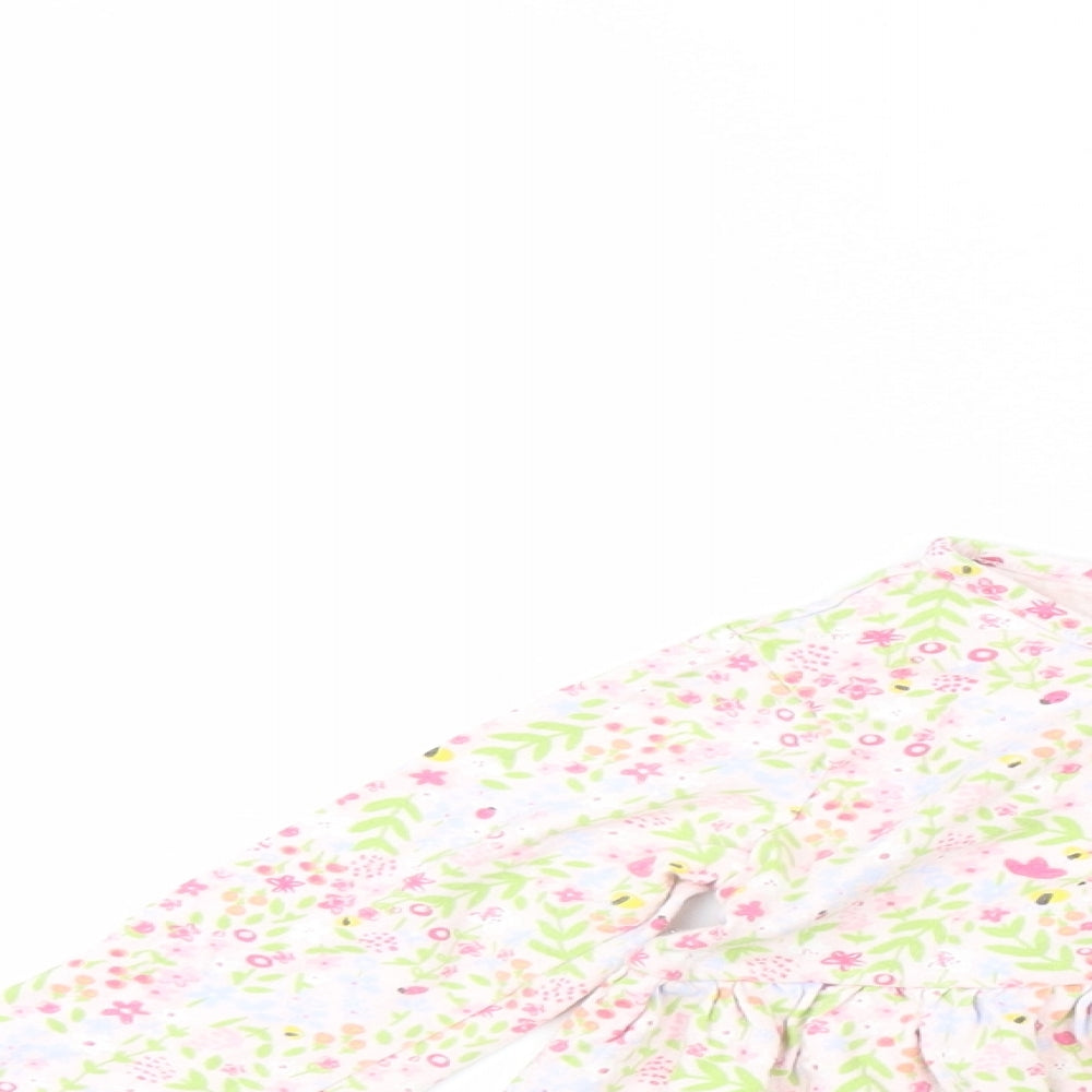George Girls Pink Floral  A-Line  Size 12-18 Months