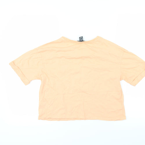 Primark Womens Orange   Cropped T-Shirt Size 2XS