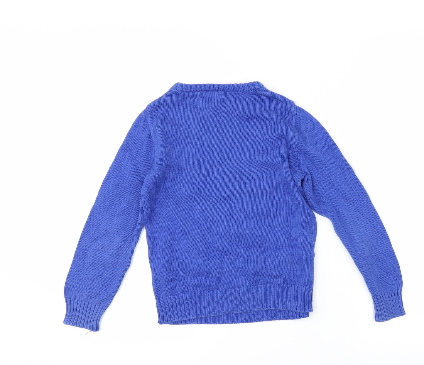 Marks and Spencer Boys Blue   Pullover Jumper Size 5-6 Years  - Christmas reindeer