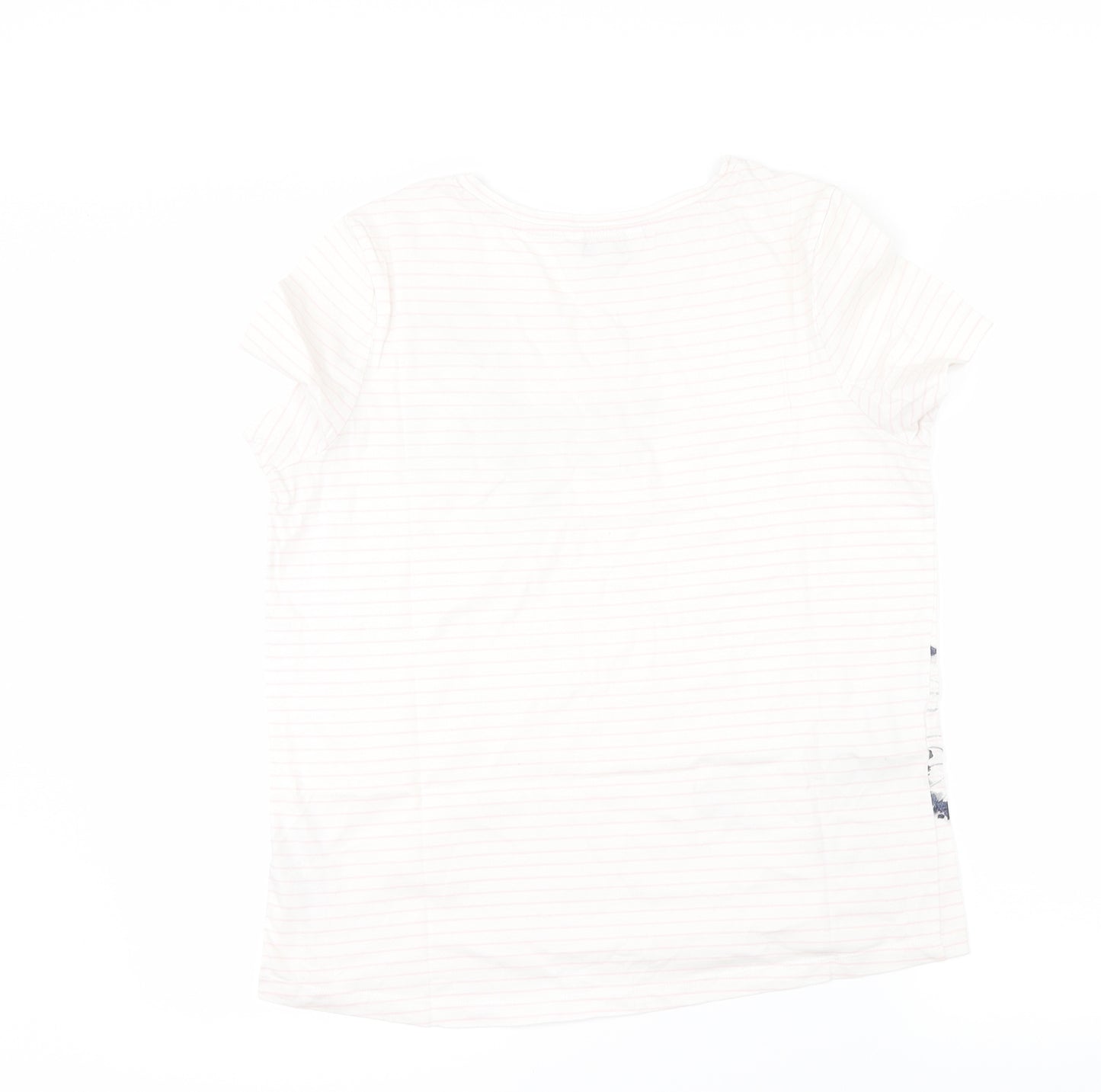 NEXT Womens Pink Striped  Basic T-Shirt Size 12  - butteflies