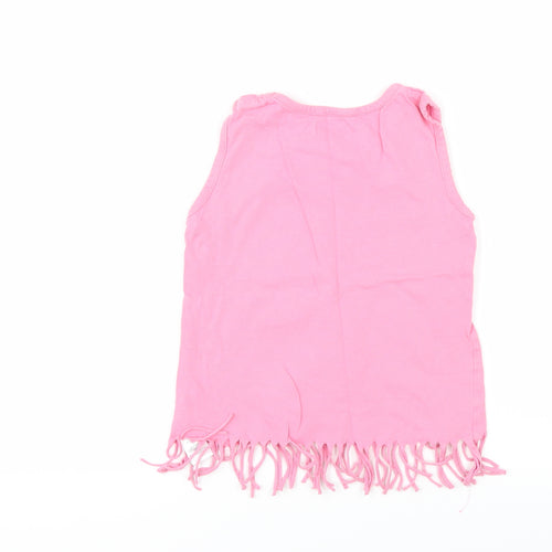 Ladybird Girls Pink   Basic Tank Size 6-7 Years  - i love icecream