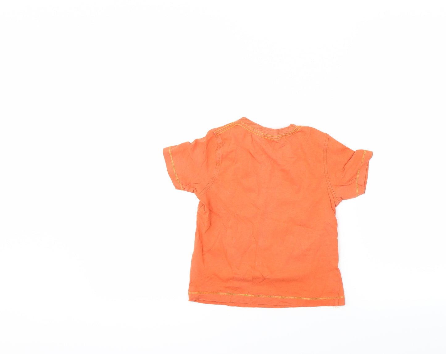 George Boys Orange   Basic T-Shirt Size 3-4 Years  - Happy camper