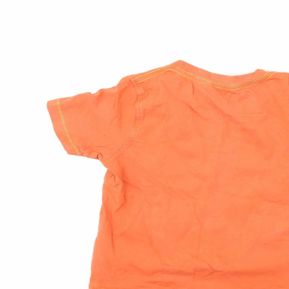 George Boys Orange   Basic T-Shirt Size 3-4 Years  - Happy camper