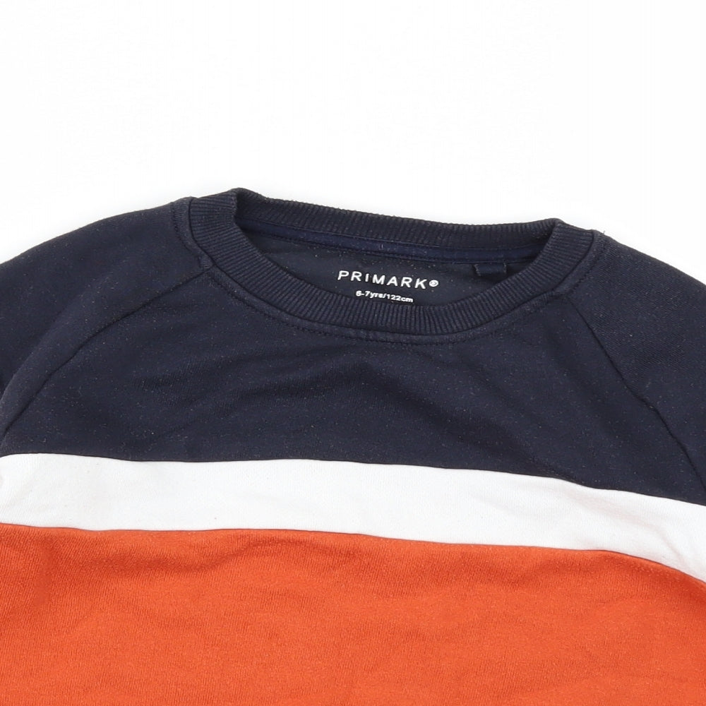 Primark Boys Orange   Pullover Sweatshirt Size 6-7 Years